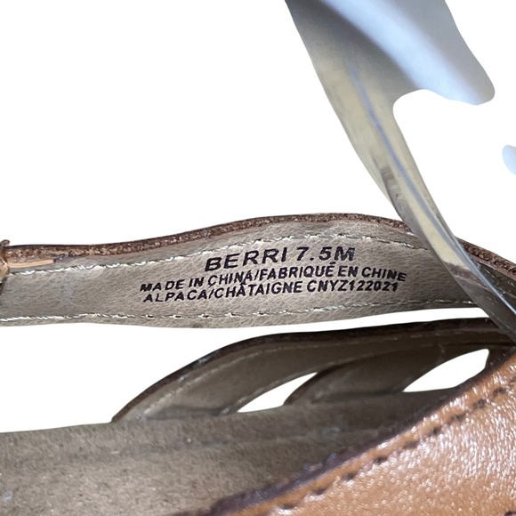 Earth Origins Berri Women's Sandals Size 7.5 Tan Leather Strappy Gladiator - Picture 5 of 7